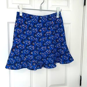Jcrew blue floral skirt